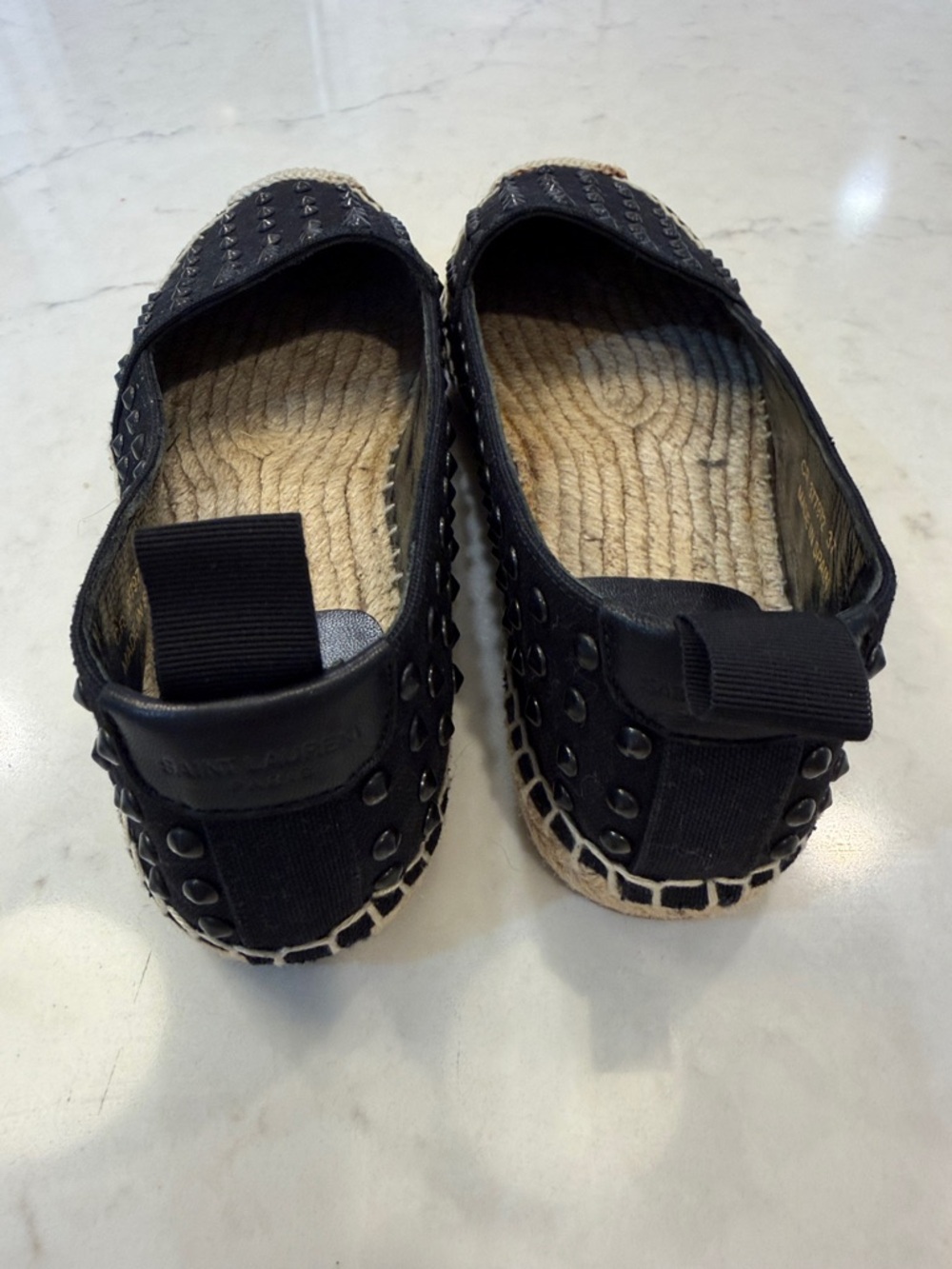 Saint Laurent Black‎ Studded Espadrilles Size 37 - Picture 4 of 10